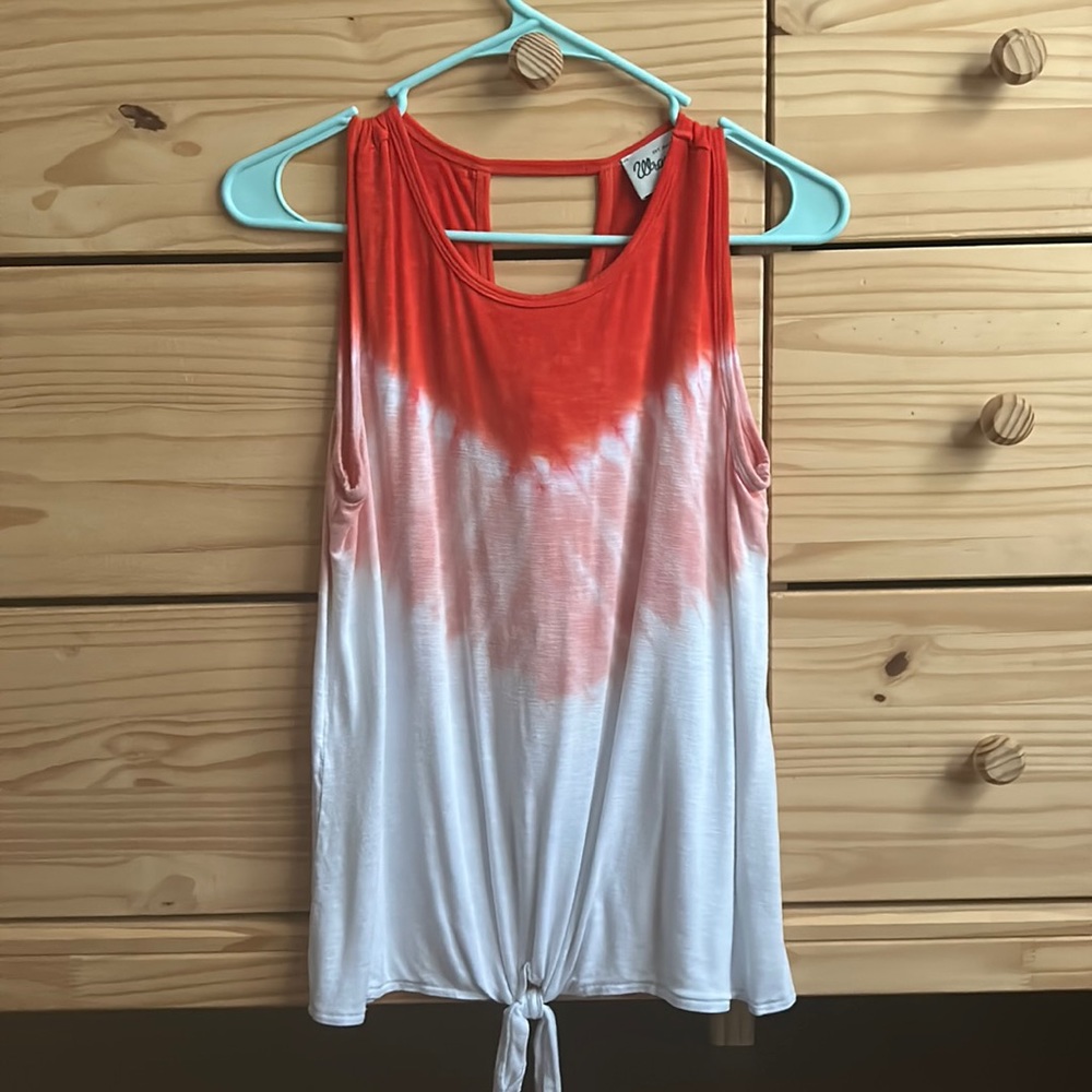 Red and White Wrangler Tank Top